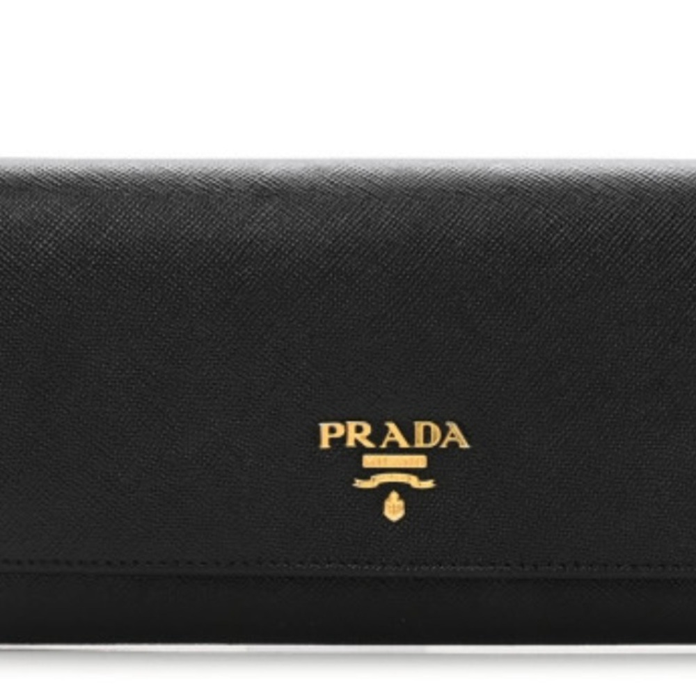 Authentic Saffiano metal Prada wallet